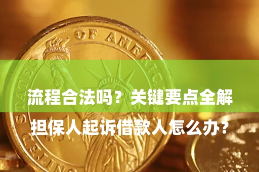 北京

担保人起诉借款人怎么办？流程合法吗？关键要点全解析