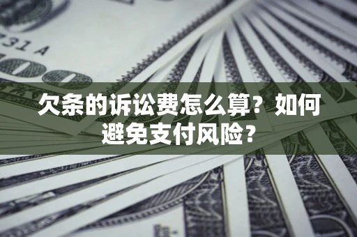 北京欠条的诉讼费怎么算？如何避免支付风险？